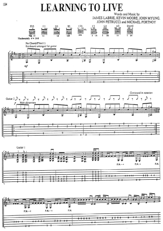 Dream Theater  score for Guitar