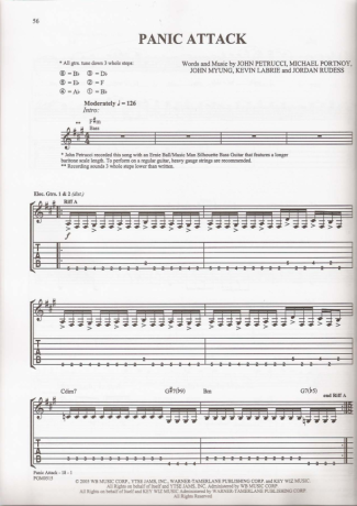 Dream Theater  score for Guitar