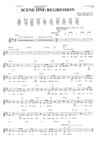 Dream Theater Regression score for Guitar