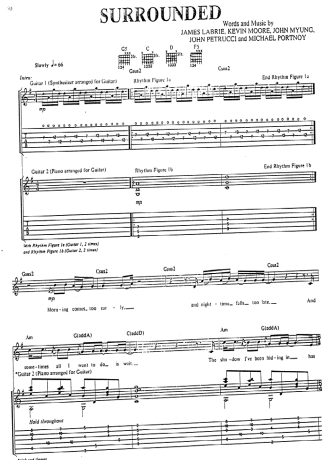 Dream Theater Surrounded score for Guitar