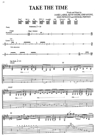 Dream Theater  score for Guitar