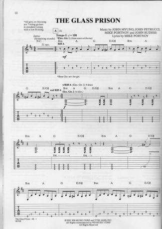 Dream Theater  score for Guitar