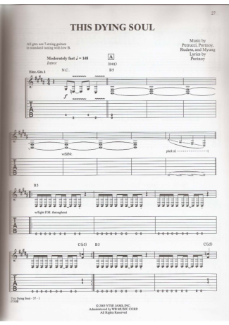 Dream Theater  score for Guitar