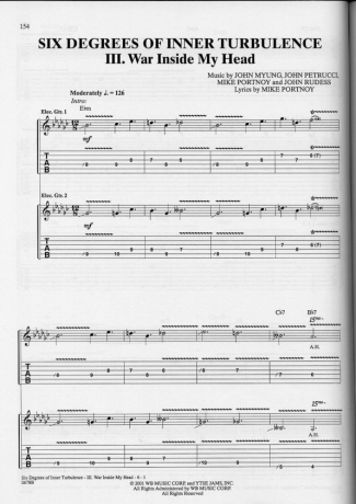 These Walls" Sheet Music by Dream Theater for Guitar Tab/Vocal - Sheet  Music Now