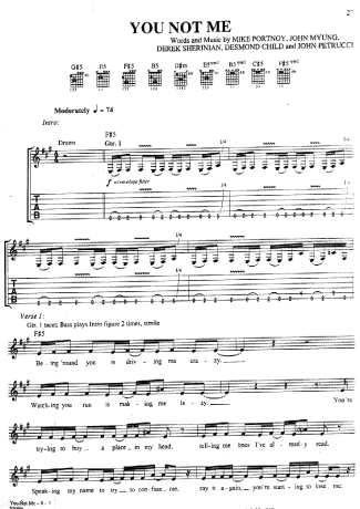 Dream Theater  score for Guitar