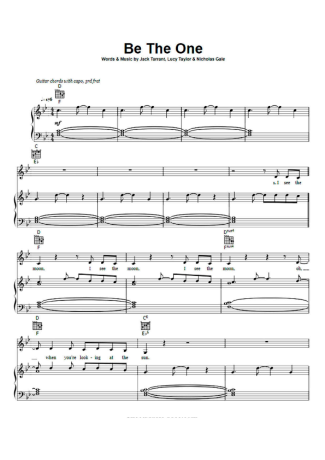 Dua Lipa Be The One score for Piano