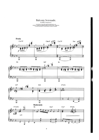 Duke Ellington Balcony Serenade score for Piano