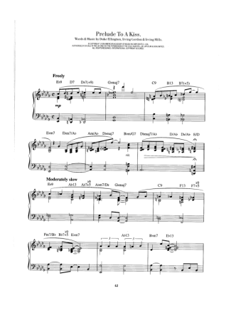 Duke Ellington Prelude To A Kiss score for Piano