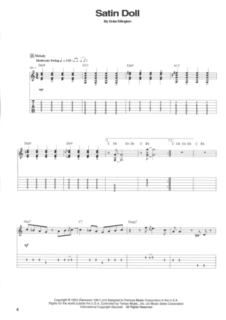 Duke Ellington Satin Doll score for Guitar