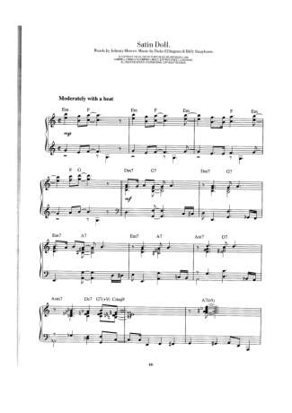 Duke Ellington Satin Doll score for Piano