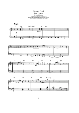 Duke Ellington  score for Piano