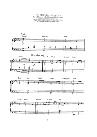 Duke Ellington The Star Crossed Lovers score for Piano