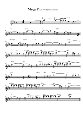 Durval Ferreira Moça Flor score for Clarinet (Bb)