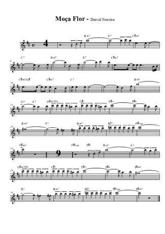 Durval Ferreira Moça Flor score for Tenor Saxophone Soprano (Bb)