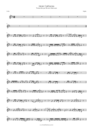 Eagles Hotel California score for Harmonica