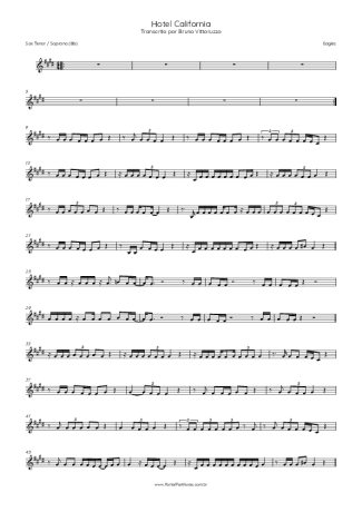 Eagles  score for Tenor Saxophone Soprano (Bb)