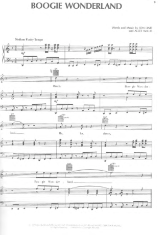 Earth Wind And Fire  score for Piano