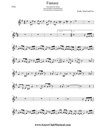Earth Wind And Fire  score for Flute