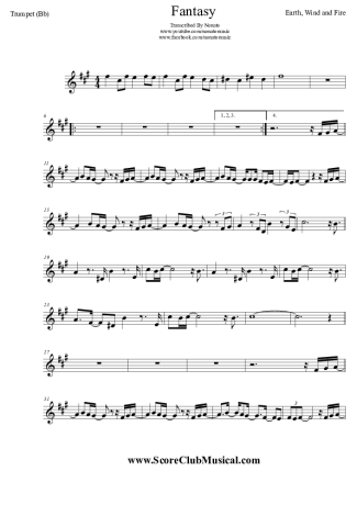 Earth Wind And Fire  score for Trumpet
