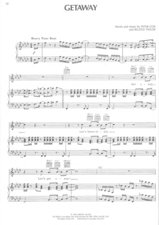 Earth Wind And Fire Getaway score for Piano