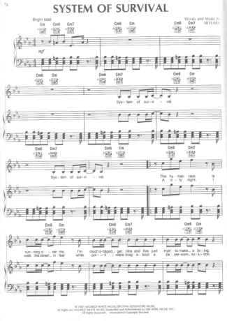 Earth Wind And Fire  score for Piano