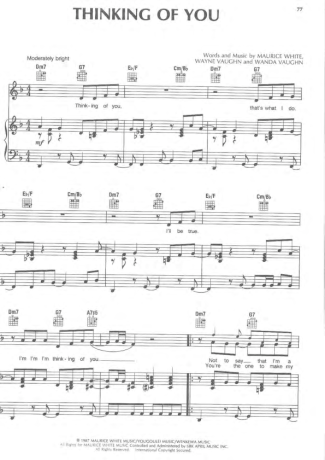 Earth Wind And Fire  score for Piano