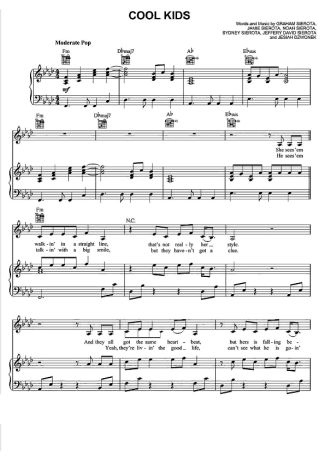 Echosmith  score for Piano