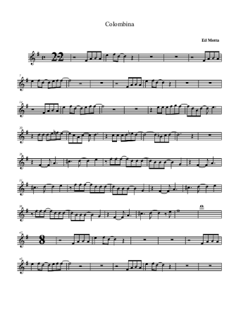 Ed Motta Colombina score for Clarinet (Bb)