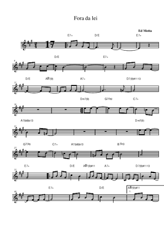 Ed Motta  score for Alto Saxophone