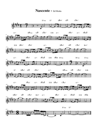 Ed Motta Nascente score for Clarinet (Bb)