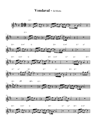 Ed Motta Vendaval score for Tenor Saxophone Soprano (Bb)