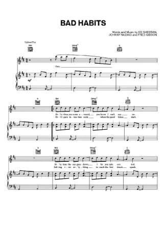 Ed Sheeran  score for Piano