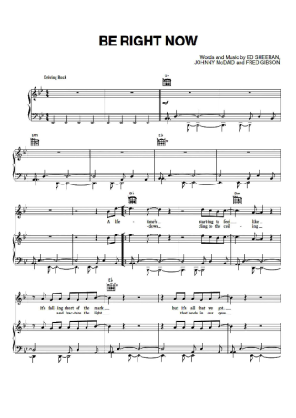 Ed Sheeran  score for Piano