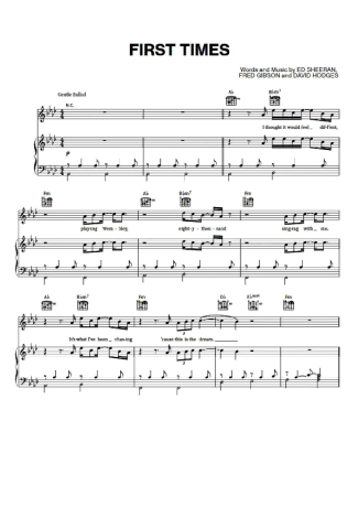 Ed Sheeran  score for Piano