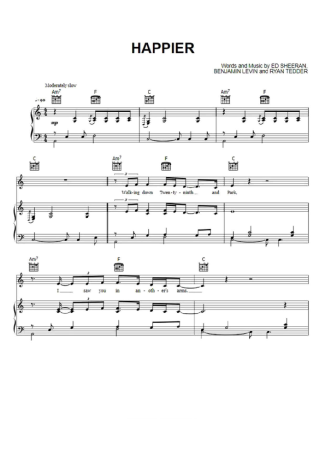 Ed Sheeran  score for Piano