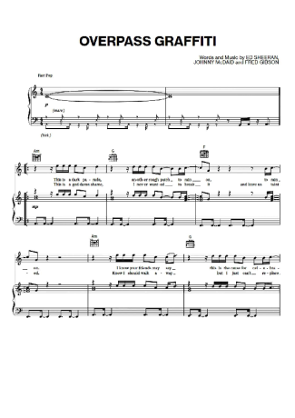 Ed Sheeran  score for Piano