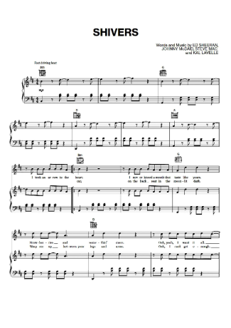 Ed Sheeran  score for Piano