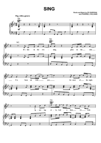 Ed Sheeran  score for Piano