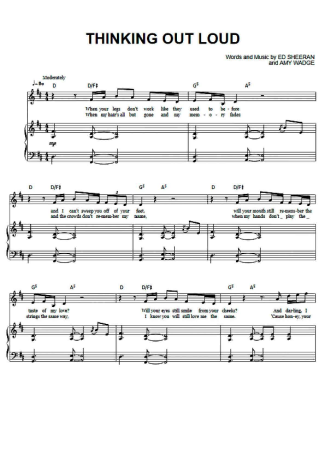 Ed Sheeran  score for Piano