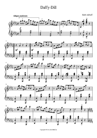 Edith Althoff  score for Piano