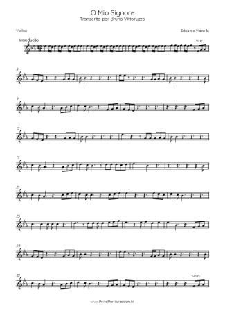 Edoardo Vianello O Mio Signore score for Violin