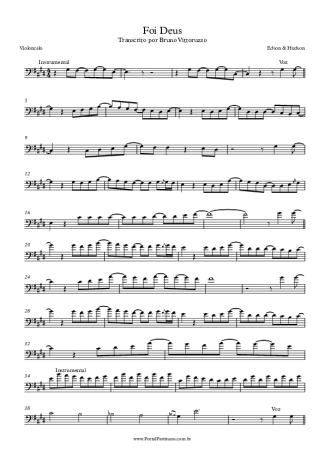 Edson e Hudson Foi Deus score for Cello