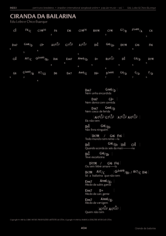 Edu Lobo e Chico Buarque  score for Piano