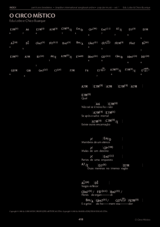 Edu Lobo e Chico Buarque O Circo Místico score for Piano