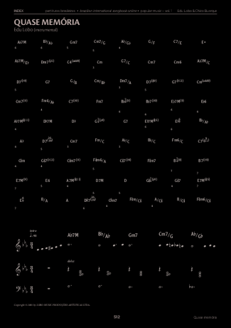 Edu Lobo e Chico Buarque  score for Piano