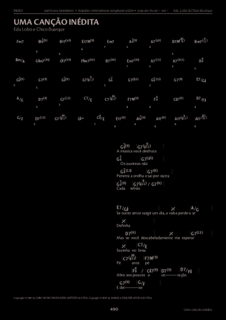 Edu Lobo e Chico Buarque  score for Piano