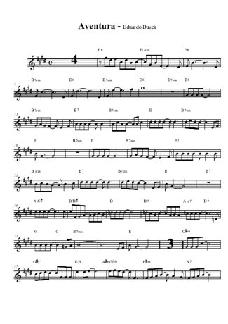 Eduardo Dusek Aventura score for Clarinet (Bb)