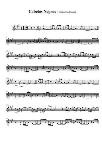 Eduardo Dusek Cabelos Negros score for Tenor Saxophone Soprano (Bb)