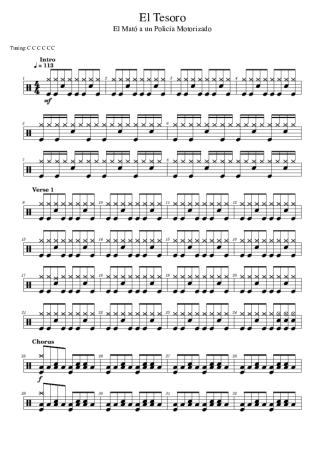Score for Drums