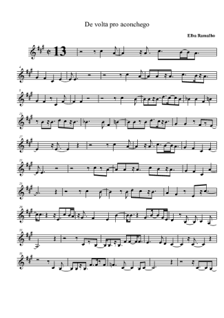 Elba Ramalho De Volta Pro Aconchego score for Tenor Saxophone Soprano (Bb)